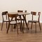 Baxton Studio Rika Light Beige Upholstered and Walnut Wood 5-Piece Dining Set 168-10813-10808 - alternate 7